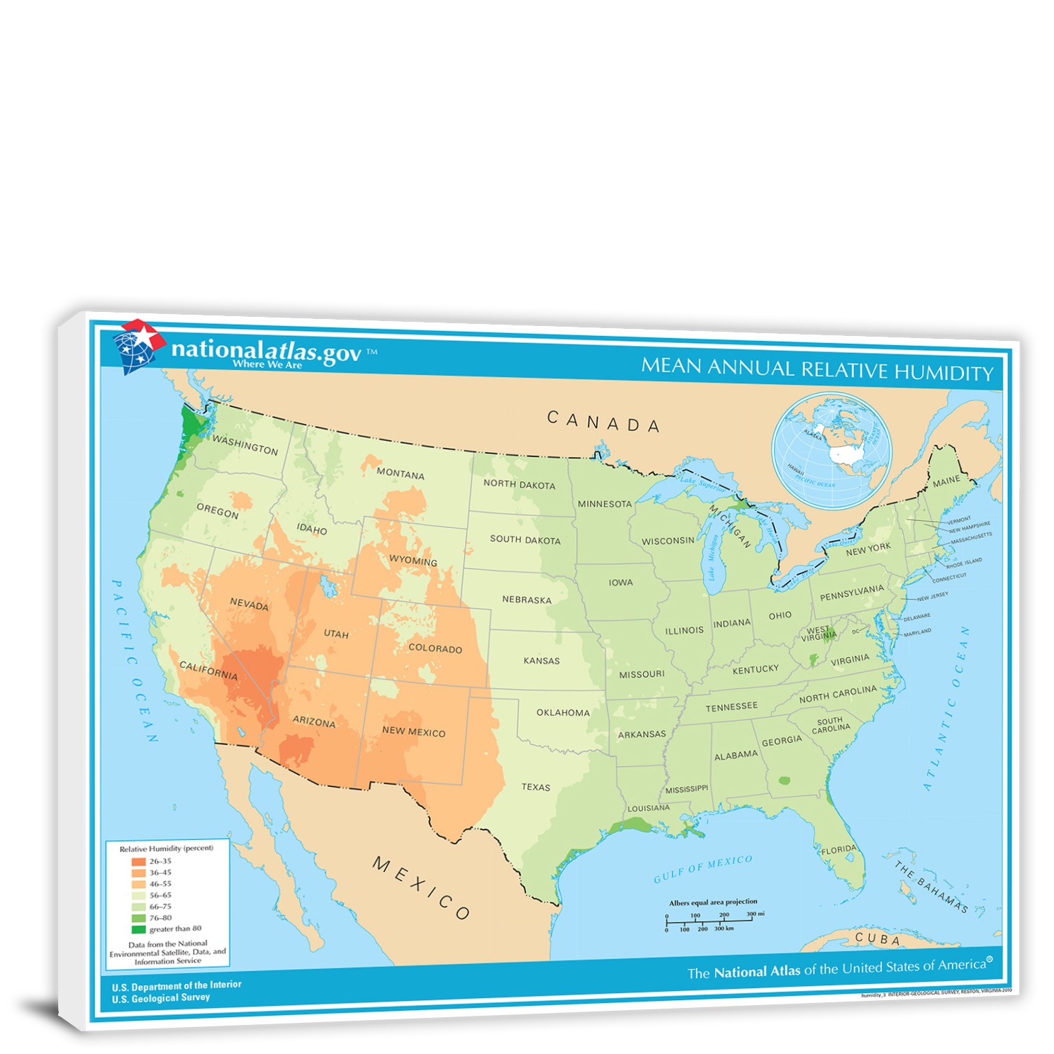 CWA485 Usa Mean Annual Relative Humidity Map 00 