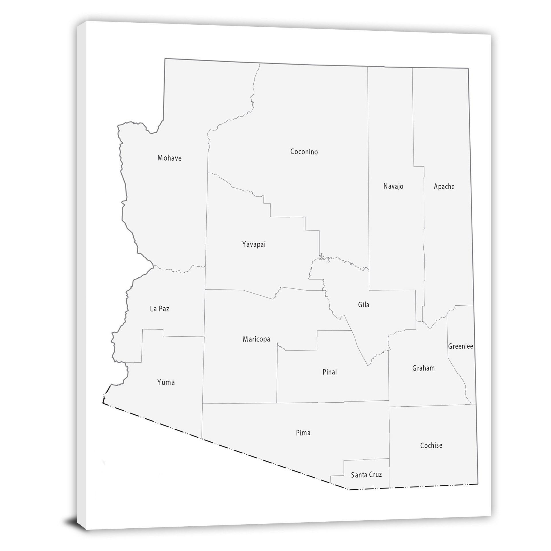 Arizona Counties Map 2022 Canvas Wrap   CWA559 Arizona Counties Map 00 