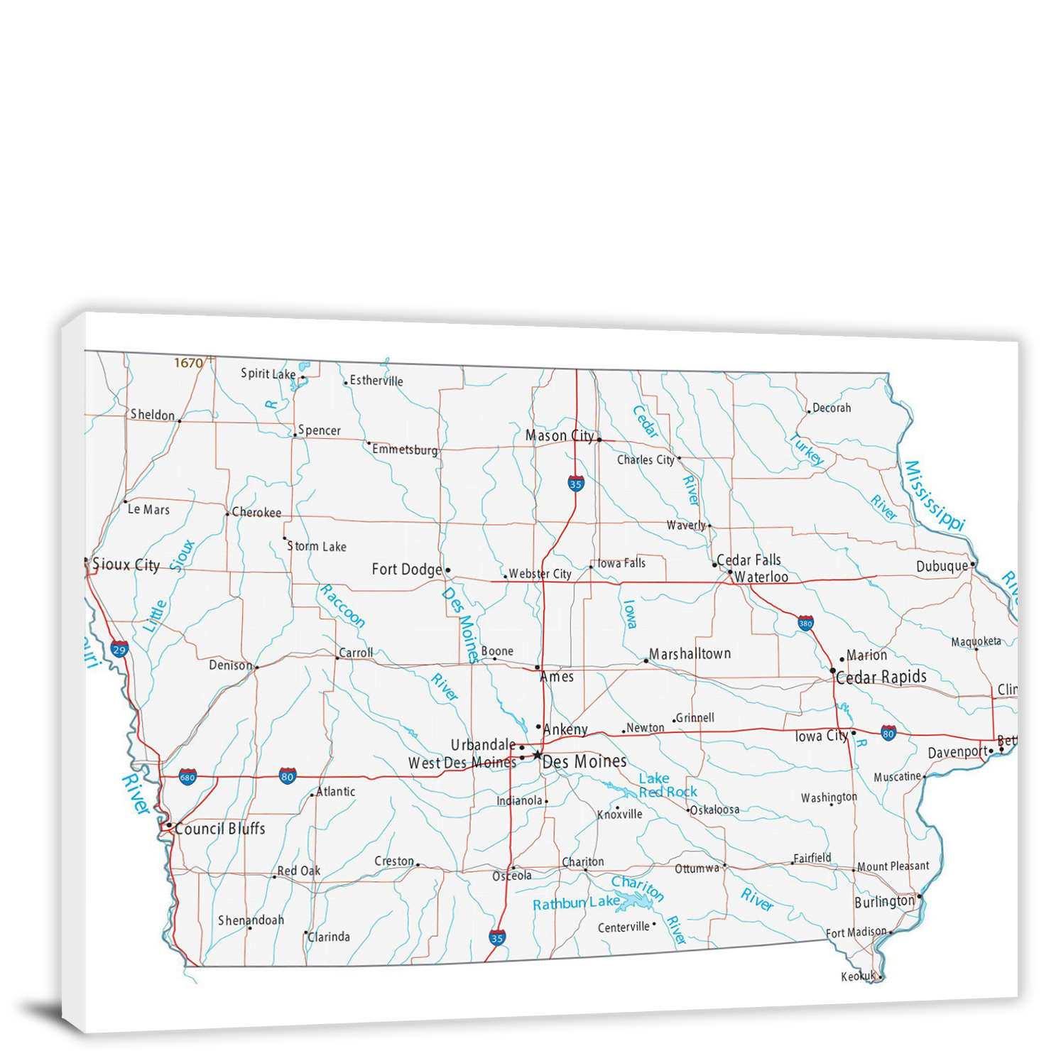 CWA619 Iowa Roads And Cities Map 00 