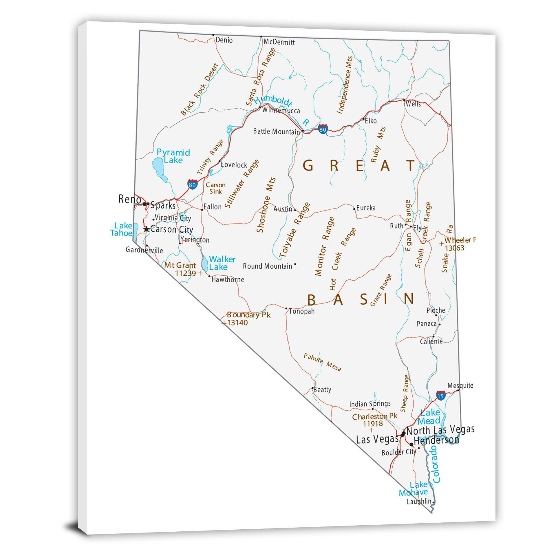 CWA683 Nevada Roads And Cities Map 00 