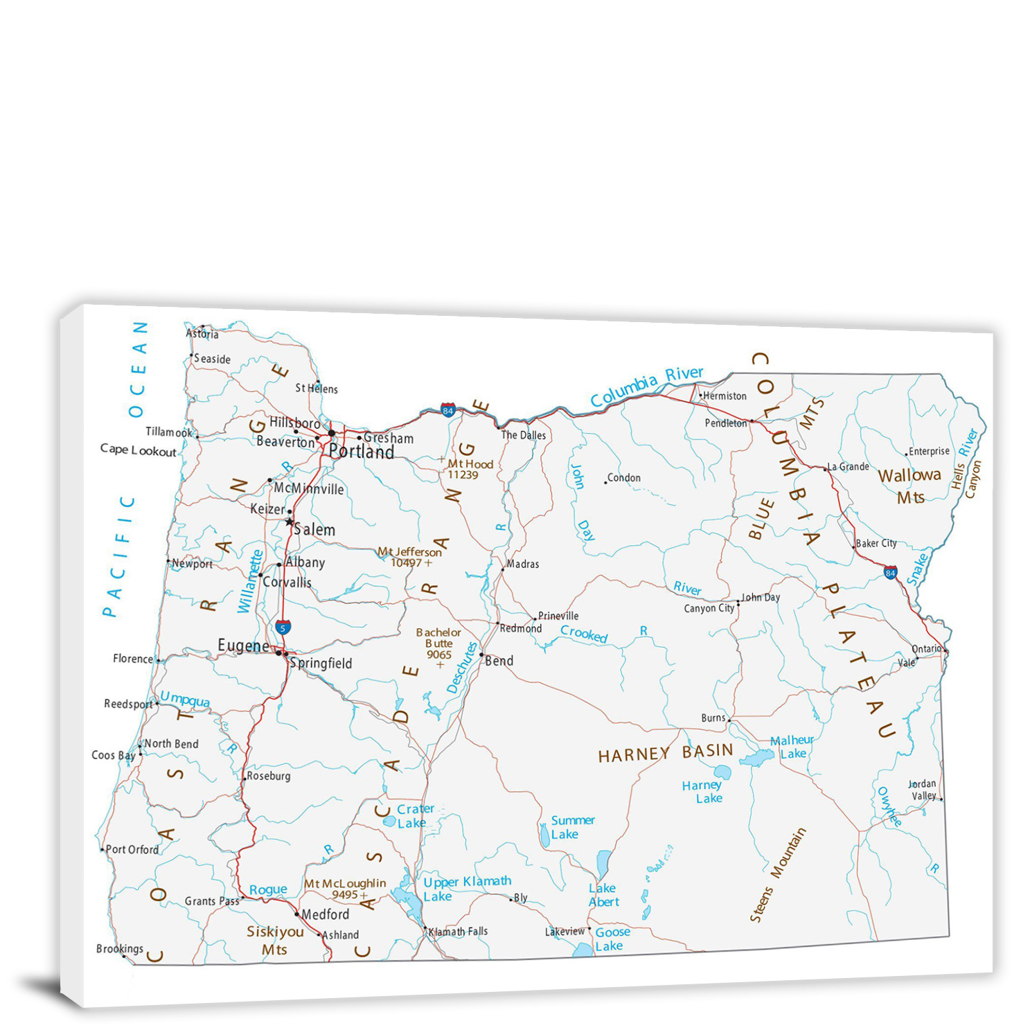 CWA728 Oregon Roads And Cities Map 00 