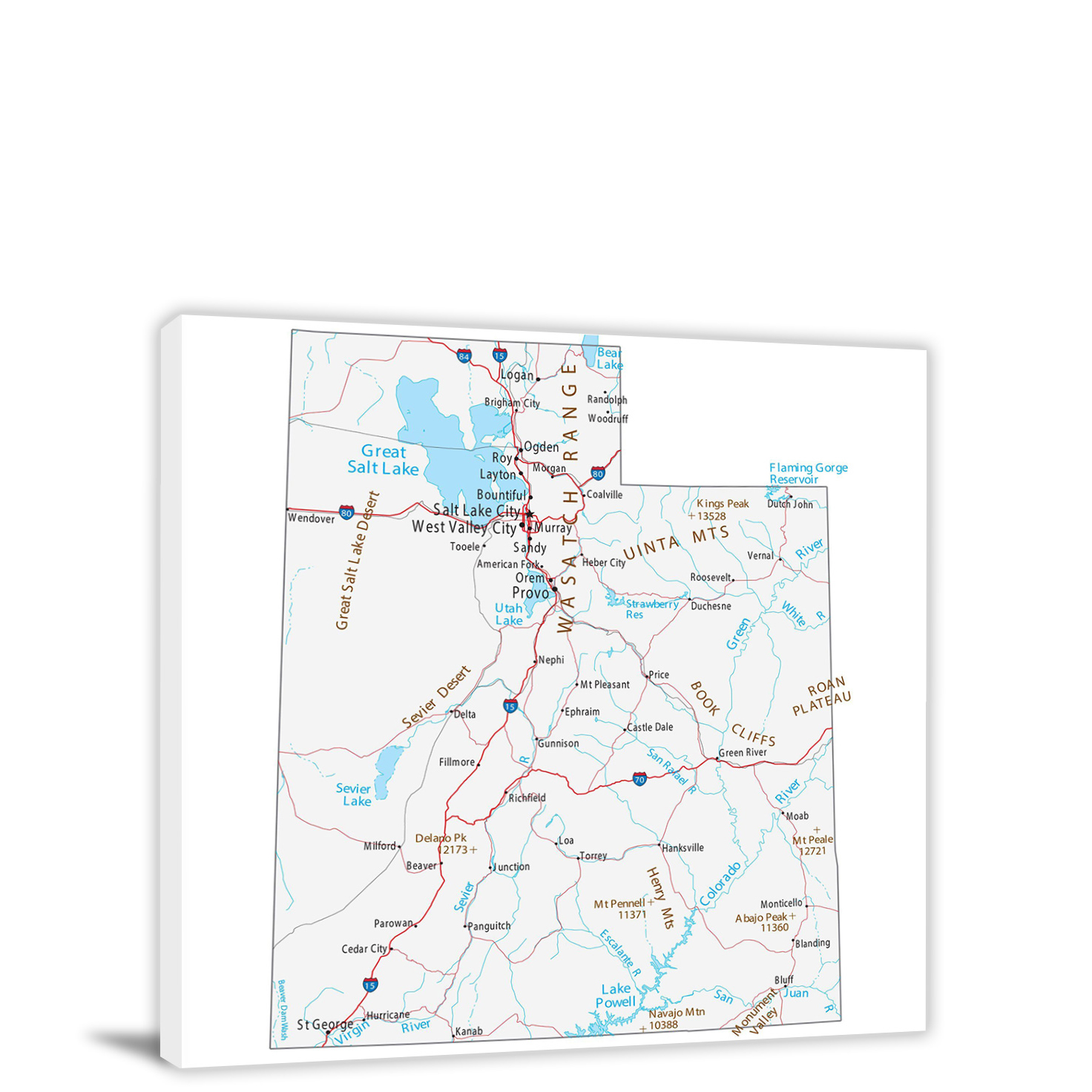 CWA762 Utah Roads And Cities Map 00 