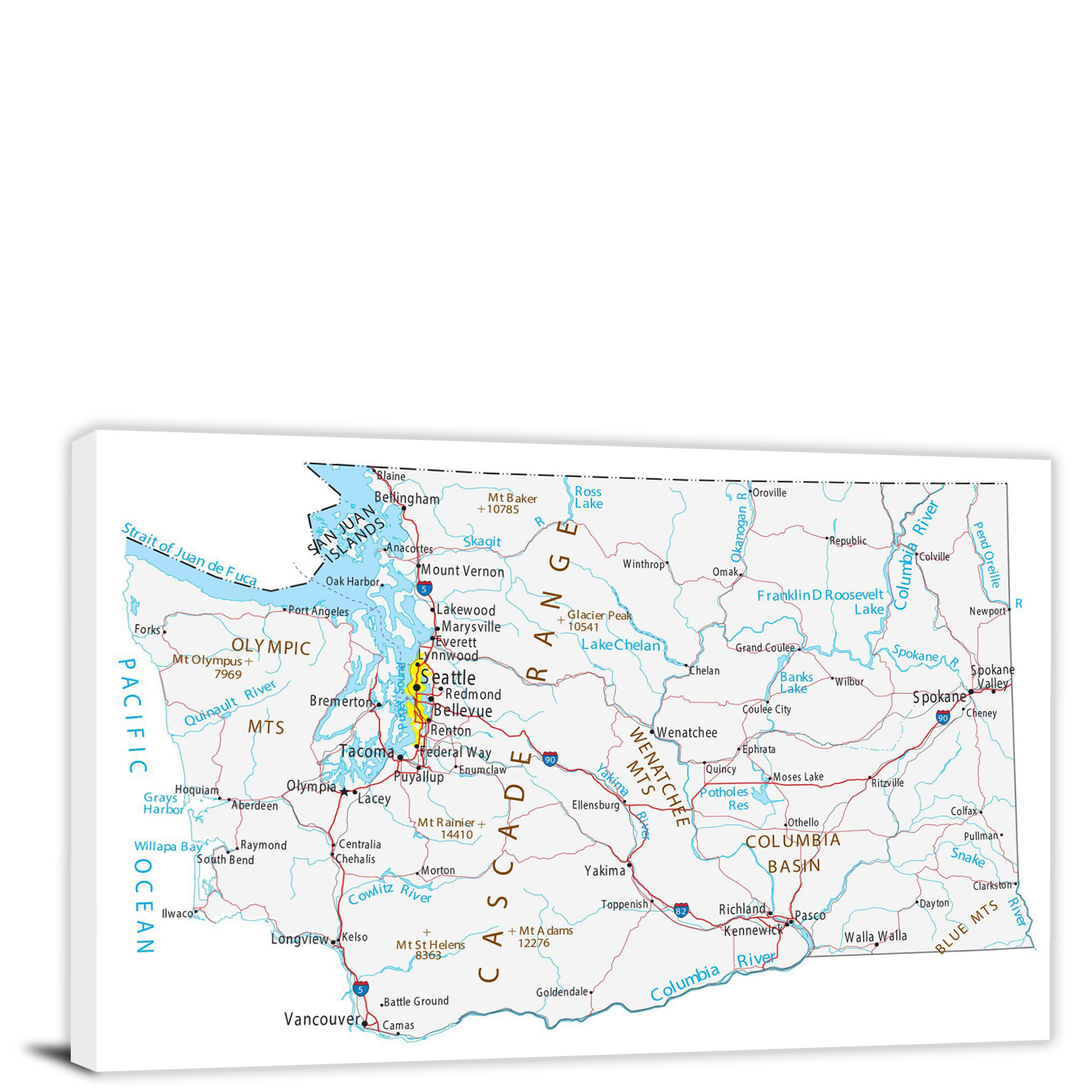 CWA777 Washington Roads And Cities Map 00 