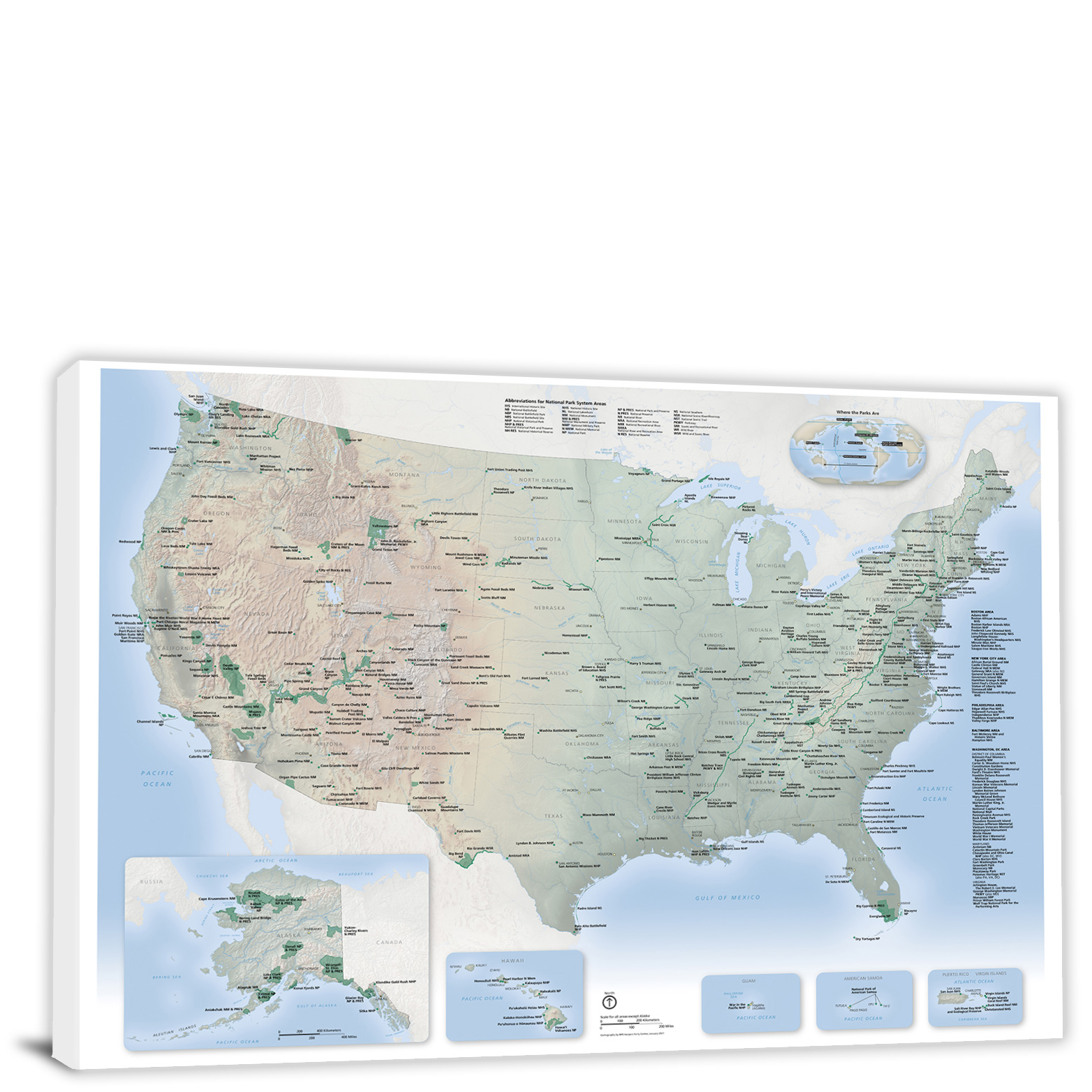 CWA873 Usa National Park System Wall Map 00 