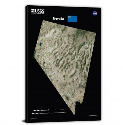 Nevada-USGS Landsat Mosaic, 2022 - Canvas Wrap