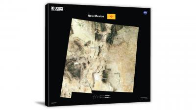 New Mexico-USGS Landsat Mosaic, 2022 - Canvas Wrap