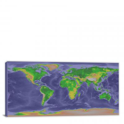 World-Globe 3 Arc-Minute Map, 2022 - Canvas Wrap