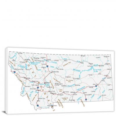 CWA673 Montana Roads And Cities Map 00 