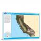 California-National Atlas Satellite View, 2022 - Canvas Wrap