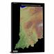 Indiana-USGS Shaded Relief, 2022 - Canvas Wrap