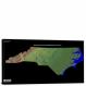 North Carolina-USGS Shaded Relief, 2022 - Canvas Wrap