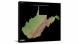 West Virginia-USGS Shaded Relief, 2022 - Canvas Wrap