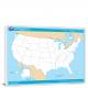USA-National Atlas Coasts and Boundaries Map, 2022 - Canvas Wrap