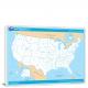 USA-National Atlas Rivers and Lakes Map, 2022 - Canvas Wrap