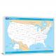 USA-National Atlas States-Capitols with Capitols Unlabeled Map, 2022 - Canvas Wrap