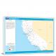 California-National Atlas Counties and Selected Cities Map, 2022 - Canvas Wrap