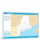 Maine-National Atlas Counties and Selected Cities Map, 2022 - Canvas Wrap