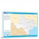 Texas-National Atlas Counties and Selected Cities Map, 2022 - Canvas Wrap
