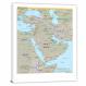 Middle East-Map, 2022 - Canvas Wrap