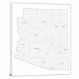 Arizona-Counties Map, 2022 - Canvas Wrap