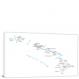 Hawaii-Roads and Cities Map, 2022 - Canvas Wrap