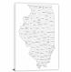 Illinois-Counties Map, 2022 - Canvas Wrap