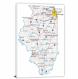 Illinois-Roads and Cities Map, 2022 - Canvas Wrap
