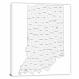 Indiana-Counties Map, 2022 - Canvas Wrap
