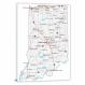 Indiana-Roads and Cities Map, 2022 - Canvas Wrap