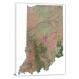 Indiana-Satellite Map, 2022 - Canvas Wrap