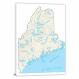 Maine-Lakes and Rivers Map, 2022 - Canvas Wrap