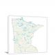 Minnesota-Lakes and Rivers Map, 2022 - Canvas Wrap