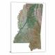 Mississippi-Satellite Map, 2022 - Canvas Wrap