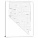 Nevada-Counties Map, 2022 - Canvas Wrap