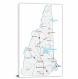 New Hampshire-Roads and Cities Map, 2022 - Canvas Wrap