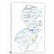 New Jersey-Places Map, 2022 - Canvas Wrap
