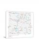 New Mexico-Roads and Cities Map, 2022 - Canvas Wrap