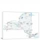 New York-Places Map, 2022 - Canvas Wrap