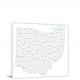 Ohio-Counties Map, 2022 - Canvas Wrap