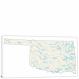 Oklahoma-Lakes and Rivers Map, 2022 - Canvas Wrap