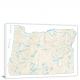 Oregon-Lakes and Rivers Map, 2022 - Canvas Wrap