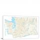 Washington-Lakes and Rivers Map, 2022 - Canvas Wrap