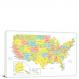 USA-With States and Cities, 2022 - Canvas Wrap