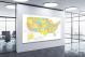 USA-With States and Cities, 2022 - Canvas Wrap1