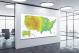 USA-Physical Map, 2022 - Canvas Wrap1