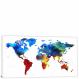 World-Water Color Map, 2017 - Canvas Wrap