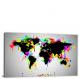 World-Splash Map, 2016 - Canvas Wrap