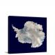 South Pole-Topography Map, 2012 - Canvas Wrap