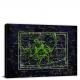 Constellation-Man and Snake Map, 2018 - Canvas Wrap