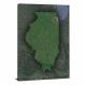 Illinois-State Satellite Map, 2022 - Canvas Wrap